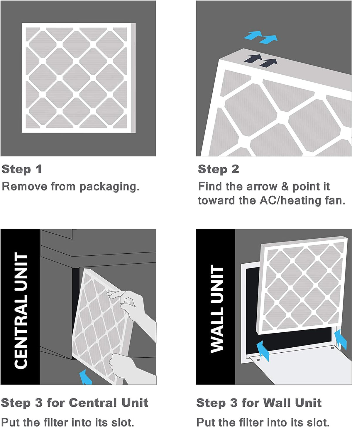 Aerostar 10x18x1 MERV 11-6 Count - Pleated Furnace & Air Conditioner Filters - Removes Dust, Cold & Flu Germs, Lint, Mold, Pet Dander, Allergy-Causing Pollen, Smog & Smoke