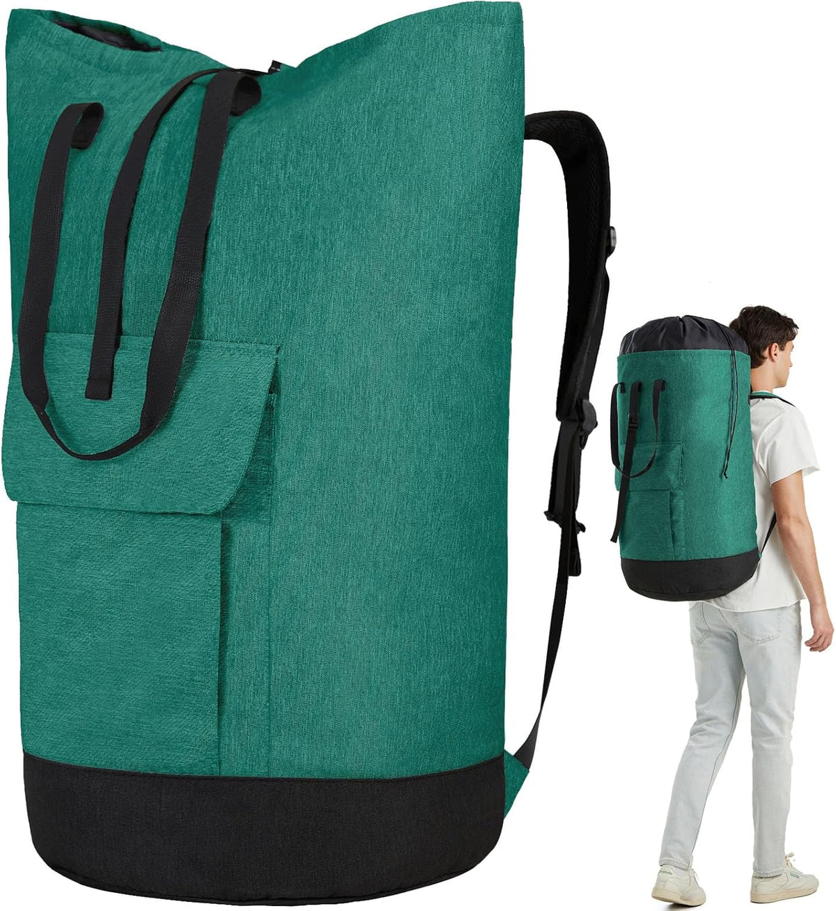 Laundry Bag for College,115L Laundry Backpack Extra Large Heavy Duty, College Dorm Essentials Laundry Bag with Straps, Heavy Duty Dirty Clothes Bag for Camping, Apartment and Laundromat