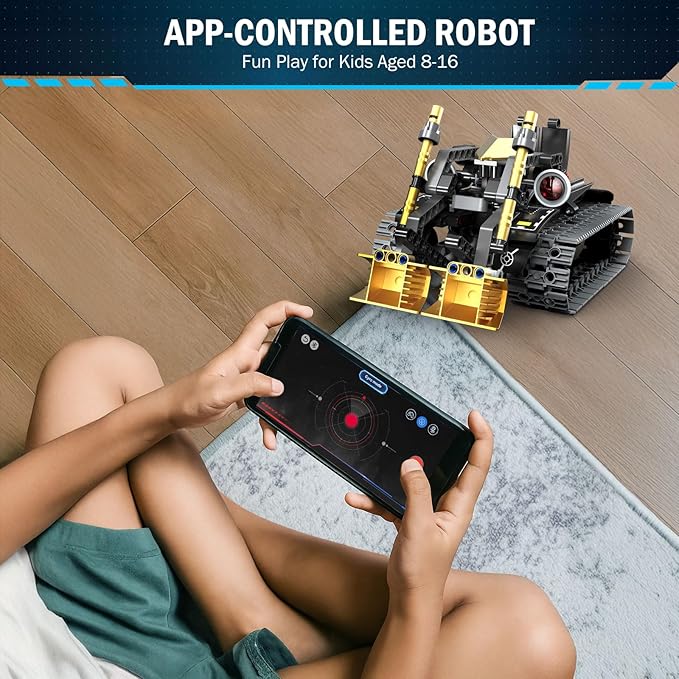 Robot Building Kit with Remote Control, STEM Gifts for Kids Age 8-12, Science Robot Kit Coding Robotics Technic Toy for Boys Girls Birthday Gifts, 5-in-1 Models with 323 Pieces