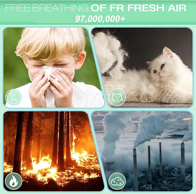 Upgraded HEP 500 air Scrubber Filter,Compatible with Dri-Eaz Defendair F321 or F284 and Mou-nto Model 500cfm,2 HEP + 8 Carbon Filter