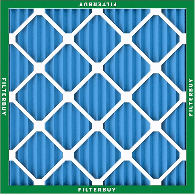 Filterbuy 12x12x1 Air Filter MERV 13 Optimal Smoke & Allergy Defense (3-Pack), Electrostatic Pleated HVAC AC Furnace Filters Replacement, Made in USA (Actual Size: 11.75 x 11.75 x 0.75)