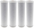 Tier1 10 Micron 10 Inch x 2.5 Inch | 4-Pack Whole House Carbon Block Water Filter Replacement Cartridge | Compatible with Pentek EPM-10, 155634-43, EP-10, CB-25-1010, Home Water Filter