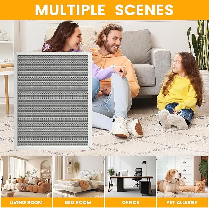 14x24x1 HVAC Furnace Air Filter, Lasts a Lifetime, Washable, the Last HVAC Filter You Will Ever Buy, Breathe Safely at Home or in the Office,Merv 8(Actual Size:13.5x23.5x0.82 Inch)