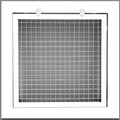 HVAC Premium 14'' x 14'' Cube Core Eggcrate Return Air Filter Grille for 1'' Filter - Aluminum - White [Outer Dimensions: 15.75 X 15.75]