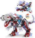 STEM 2 in1 Dinosaurs Building Set, Compatible with Lego Dinosaur Set, Transforming Fighter Jet Building Kit for Adults, Educational Gift Toy for Kids Boys 6-10 (422 PCS)