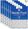 Nordic Pure 20x30x1 (Actual Size: 19 5/8 x 29 5/8 x 3/4) Pleated MERV 12 Air Filters 6 Pack