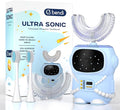 Bendi Kids U-Shaped Electric Toothbrush Ages 2-7 – 360° Mouthguard Design with Memory, 5 Brushing Modes & Multiple Heads Soft Silicone Auto Toothbrush for Toddlers & Children – Travel-Friendly (Blue)