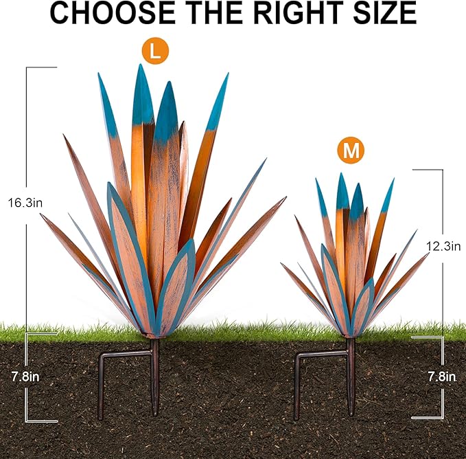 Metal Tequila Country Sculpture DIY Tequila Plant Home Décor Ornament Indooutdoor Statuette Patio Lawn Patio Stake Decoration Gift to The Garden