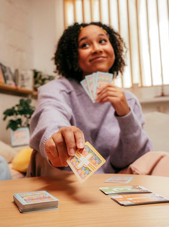 Asmodee Happy Mochi Card Game (Eco-Blister) - Fast-Paced Strategy Game for Kids & Families with Colorful Effects & Cute Mochi Characters, Ages 8+, 2-6 Players, 20 Minute Playtime