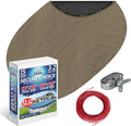 Winter Swimming Pool Cover for 12 ft x 21 ft Aboveground Oval Pool Size, Secure Choice Series, Solid Material, Color - Sandstone Tan, Pool Cover Choice 571221-4CHOICE