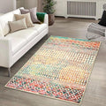 Moroccan 3x5 Rug,Ultra Soft Area Rugs for Living Room Non-Slip, Low-Pile Retro Distressed Colorful Nursery Rug for Kitchen Entryway Bedroom Living Room Office Carpet