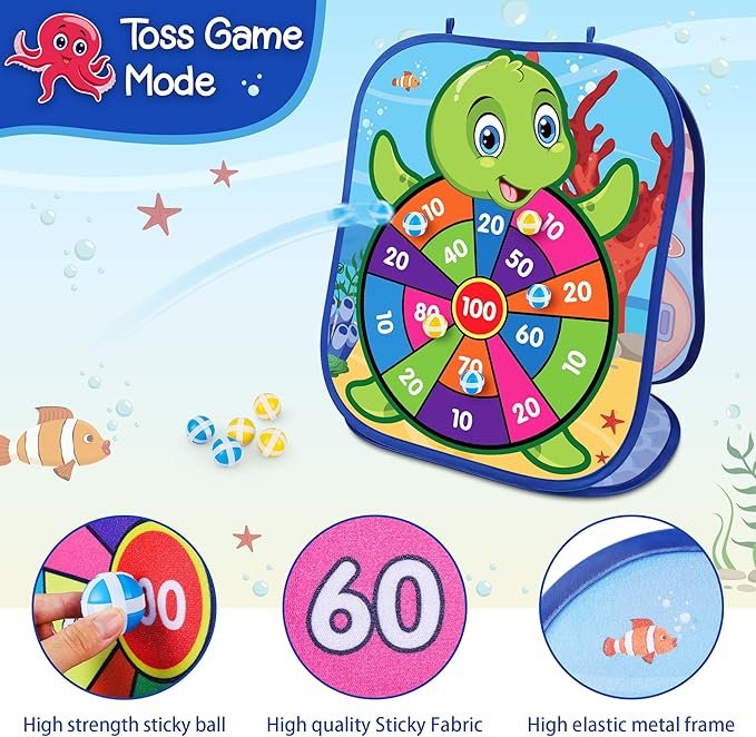 Animal Bean Bag Toss Game Toy Outdoor Toss Game, Family Party Party Supplies for Kids, Gift for Boys Birthday or Christmas for Toddlers Ages 3 4 5 6 Year Old