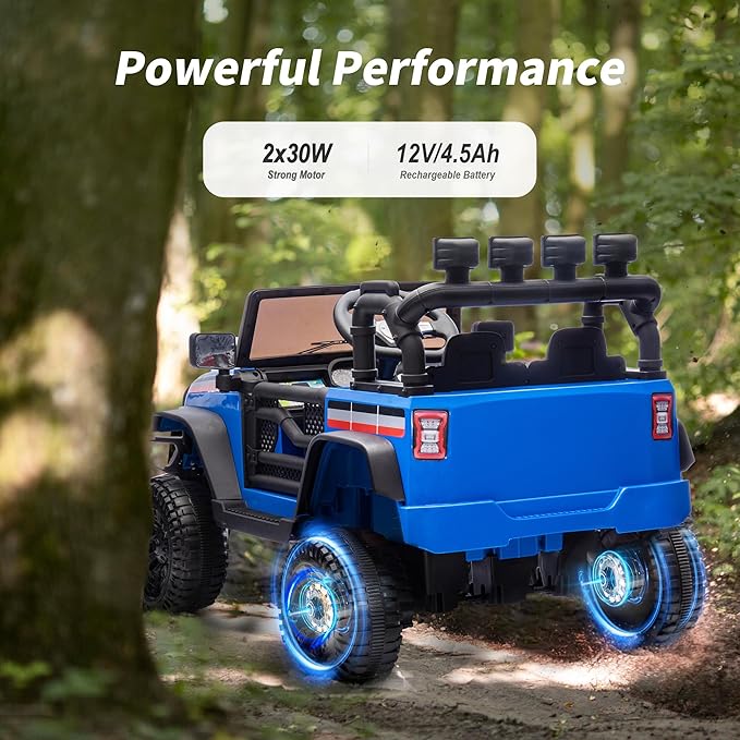 12V Kids Ride on Car Truck, Kids Electric Vehicles Car Ride on Toy for Toddlers with Remote Control - Blue