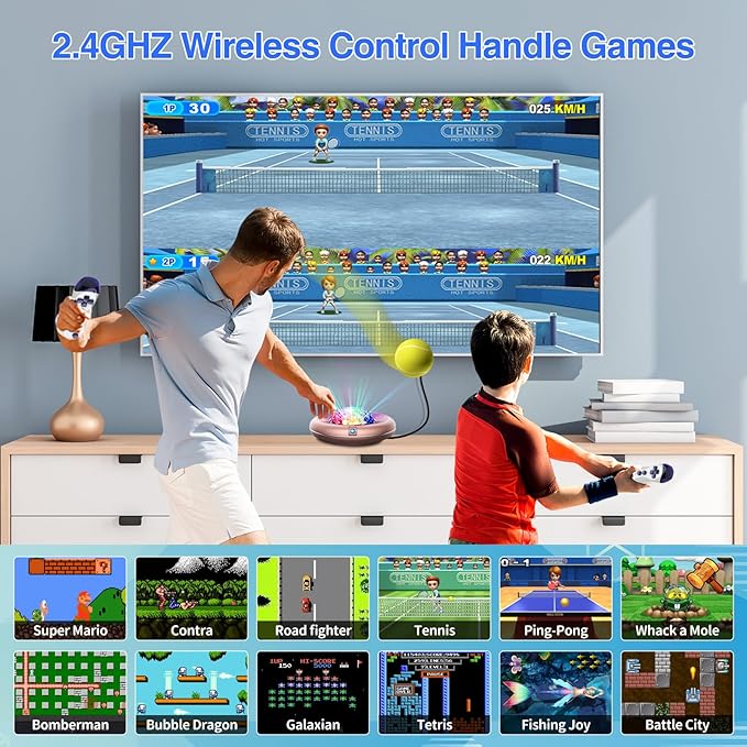 Dance Mat for Kids and Adults, Anti-Slip Wireless Electronic Dance Pad for TV, Wrinkle-Free, Soft & Cozy Playmat for Exercise & Games, Smart Camera & 2 Controllers, Gift idea（Classic Snowflake）