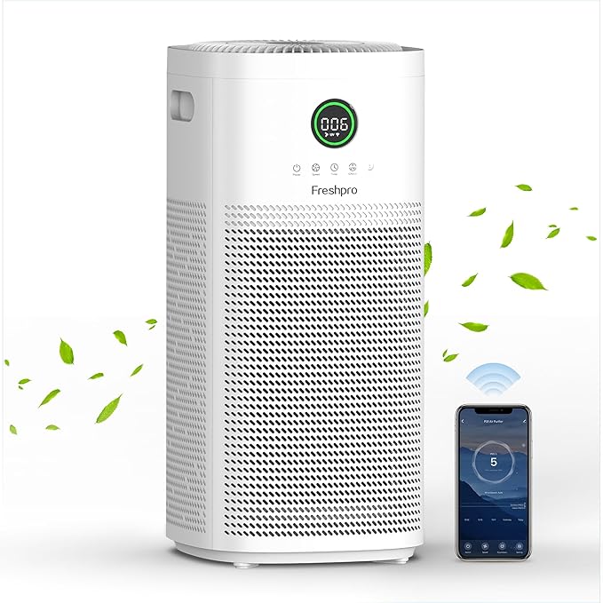HEPA Air Purifiers for Home Large Room, Covers Up to 3065 ft², UVC Light, H13 HEPA 4-in1 Air Filter, Pet Air Purifier Remove Pets Dander, Smoke Pollutants Odor, Allergies in Bedroom, KF-P31