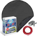 Winter Swimming Pool Cover for 15 ft Aboveground Round Pool Size, Superb Choice Series, Solid Material, Color - Iron Gray, Pool Cover Choice 5115-4CHOICE
