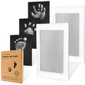 2-Pack Inkless Baby Hand and Footprint Kit - Mess Free Ink Pad for Newborn Keepsake, Dog Nose & Paw Print Kit, Clean Touch Ink Pad for Baby Hand & Footprints, Ideal New Mom Gifts (Silver)