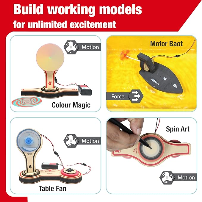 Butterfly EduFields 20in1 Motor Machines STEM Projects Kit for Kids Age Ages 5-7 6-8 8-10 | STEM Toys for Kids 5 6 7 8 9 10 Year Old | Robotics & Engineering Toys | Gift for 6 7 8 9 10 Year Old