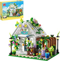 TGL Flower House Building Set with Lights,Garden House Building Toy Kits Compatible with Trend,Creative Greenhouse Playset,Christmas Birthday Gift for Adults or Girls 8-12 Years(719PCS)