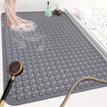 Shower Mat Non Slip: 47.2 x 31.5 Inch Extra Large TPE Shower Mats for Inside Shower - Anti Slip Shower Stall Matt with Drain Hole and Suction Cups for Elderly