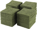 Glynniss Kitchen Dish Cloths Highly Absorbent Dish Rags 100% Cotton Wash Cloths for Washing Dishes (Green, 50)