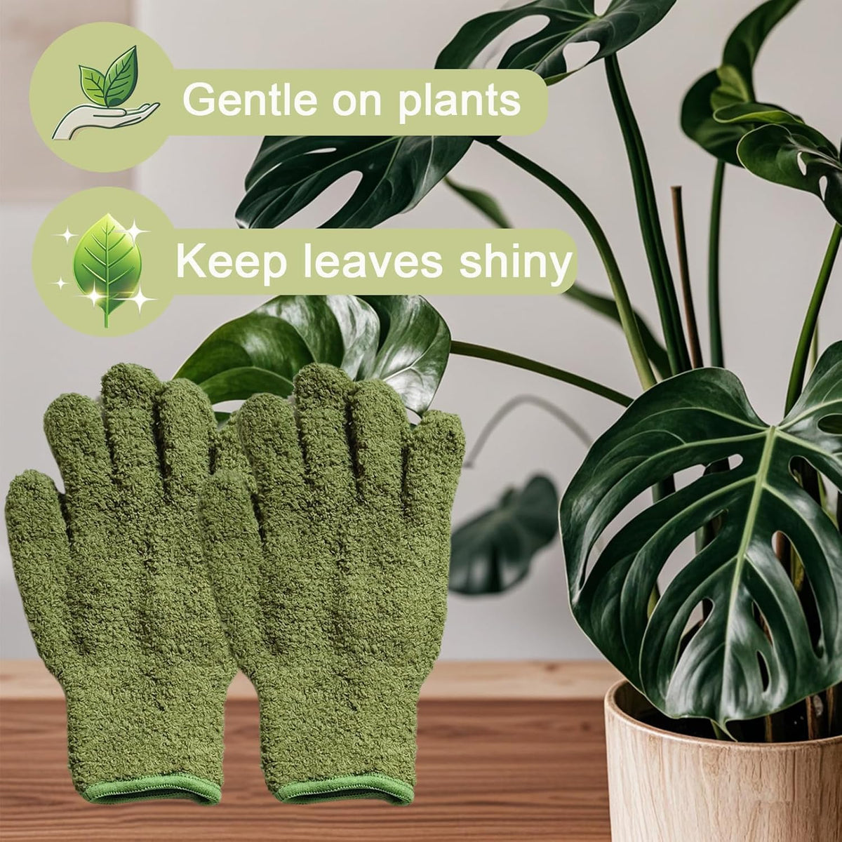 Microfiber Gloves For Plant Dusting
