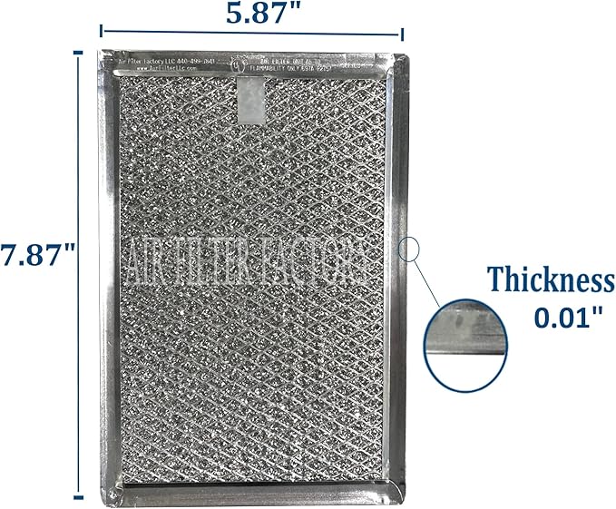 Air Filter Factory Grease Filter PFILB002MRFO Replacement For Sharp Microwave 12-Layer Aluminum Grease Filters 4-Pack