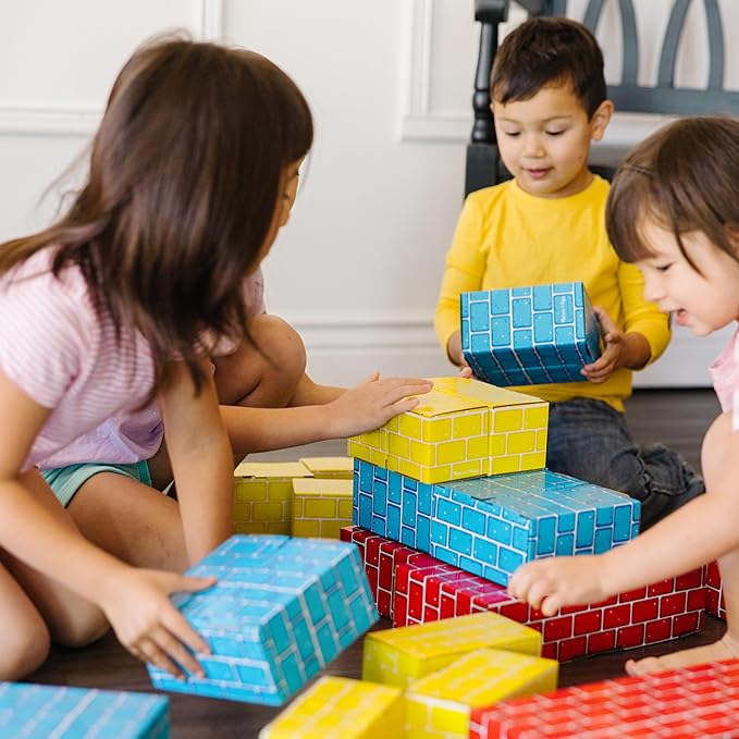 Melissa & Doug Jumbo Extra-Thick Cardboard Building Blocks - 40 Blocks in 3 Sizes