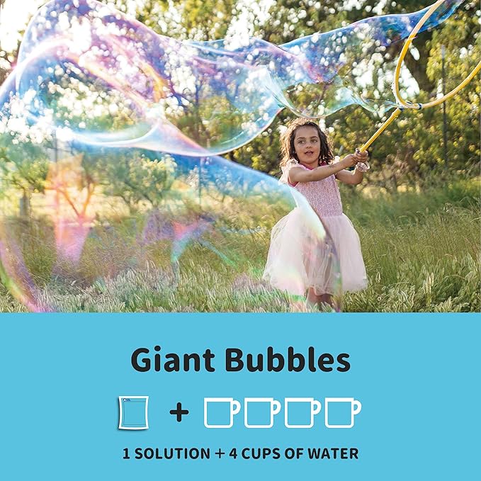 Uncle Bubble Concentrated Bubble Solution (up to 6L/1.6 Gallons) Regular Bubbles for Bubble Machine, Bubble Gun, Bubble Wands, Bubble Mower, Bubble Juice Refills. Make 3L/0.8 Gallons for Giant Bubble