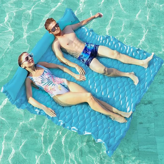 Jasonwell Floating Mat Pool Floats - Giant Inflatable Pool Float Lake Raft Lounge Floating Water Mat for Swimming Pool Floatie Lounger Beach Pool Party Toy for Adults & Kids