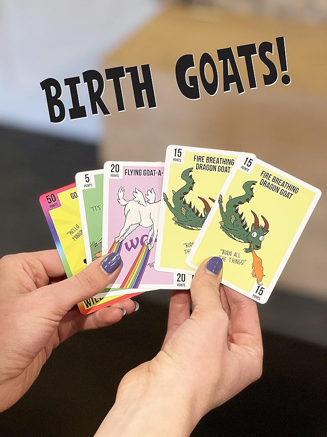 Goat Lords - Most Addicting Card Games for Families, Teens, Kids (Boy and Girl) Ages 7 and Up - Family Board Games, Fun Game, Card Game for Adults or Family Game Night! A Great Gift Idea!