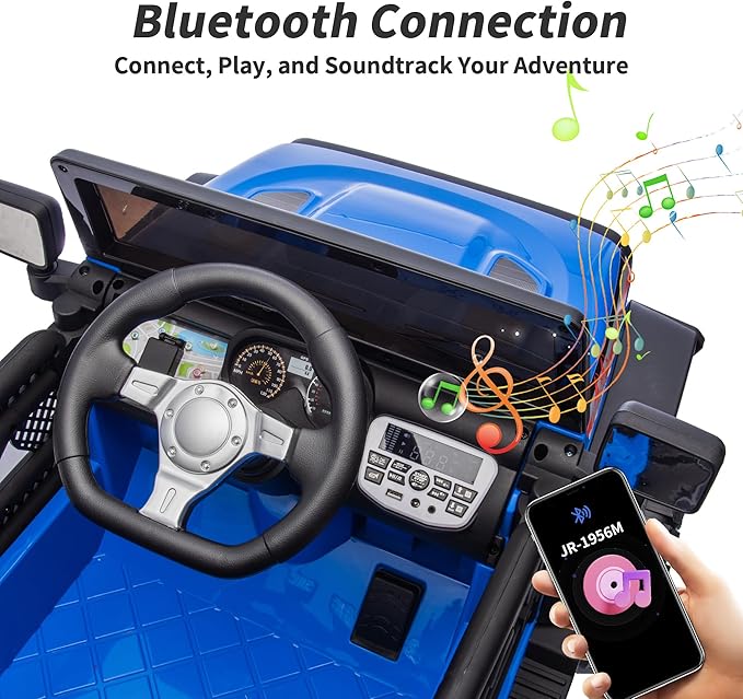 12V Kids Ride on Car Truck, Kids Electric Vehicles Car Ride on Toy for Toddlers with Remote Control - Blue