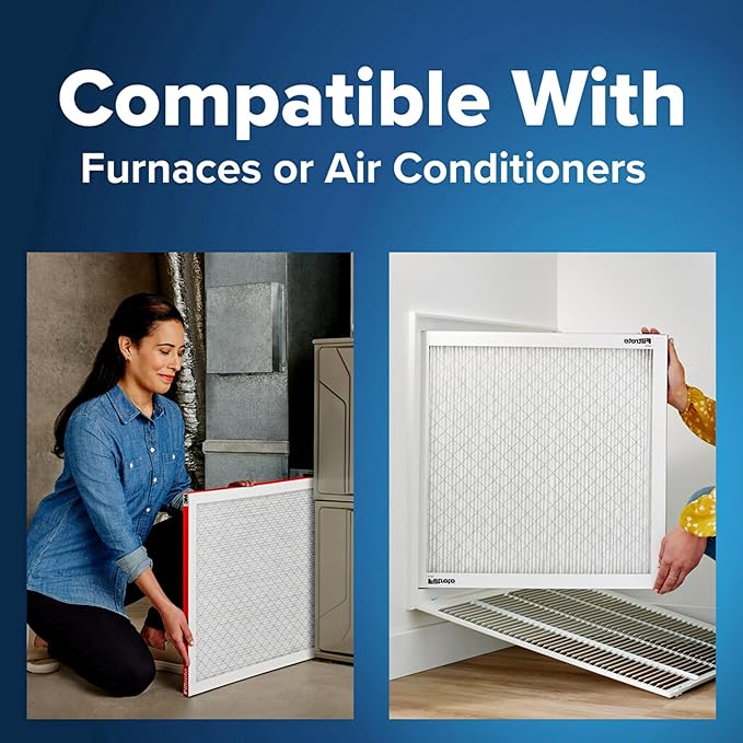 Filtrete 16x20x1 AC Furnace Air Filter, MERV 11, MPR 1000, Micro Allergen Defense, 3-Month Pleated 1-Inch Electrostatic Air Cleaning Filter, 4 Pack (Actual Size 15.69 x 19.69 x 0.81 in)