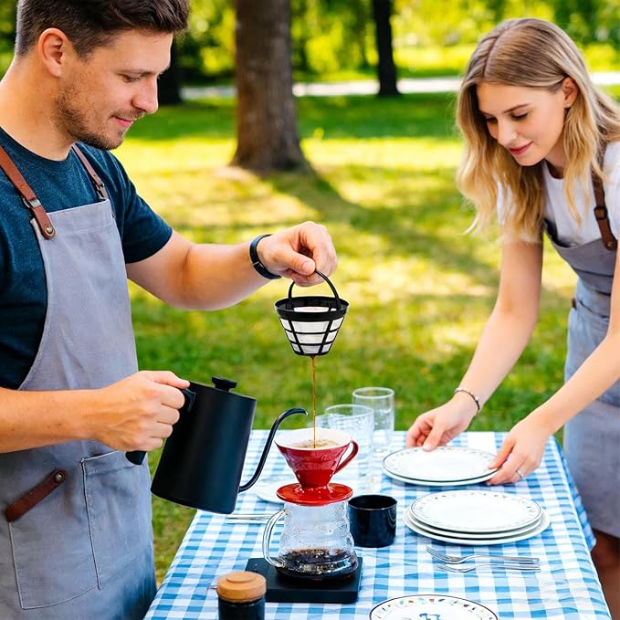 Reusable Coffee Filter – Coffee Filter Basket, Cup Brewing Insert, Metal Drip Strainer | Fine Mesh Extraction, Rewashable Design, Flavor Retention System, Portable Beverage Tool for Home Office Campin