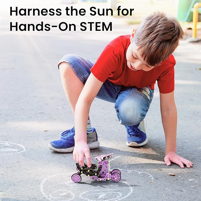 Sillbird Solar Building Robot Kit STEM Gift for Boys Aged 8-14, 12-in-1 DIY Science Educational Toys for Kids Birthday, Solar Powered Robotic Set with 190 Pieces