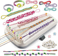 Chilpals Friendship Bracelet Making Kit for Girls,Arts and Crafts for Kids Ages 8-12,Birthday Gifts Ideas for Girl 7 8 9 10 11 Year Old - 2 in 1 Bracelets String Maker Toys Set (White)