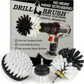 Drillbrush Car Detailing Kit | Drill Brush Set – Soft Bristle Power Scrubber Attachments for Cleaning Car Interior, Upholstery, Carpet, Seats, Wheels, Rims, Dash, Console, and Trim - Nylon Scrub Brush