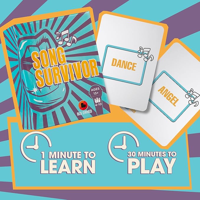 Doin' The Most - Song Survivor: The Ultimate Party Card Game for Music Lovers. Portable Games to Sing, Mimic & Win Your Fun Game Night. Ages 13+