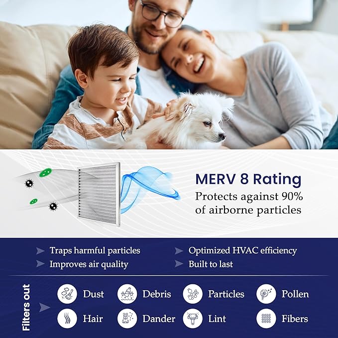 | Merv 8 | Washable & Reusable AC/Furnace Filter | Lifetime HVAC & Furnace Air Filter | Washable | Superior particle-holding Ability | Premium Quality Aluminum | 18x18x1