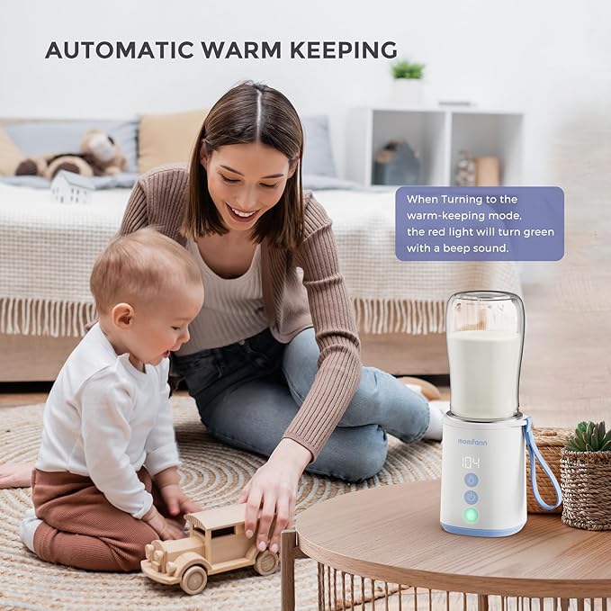 Portable Bottle Warmer, Travel Baby Bottle Warmer for Breastmilk On The Go, Leak-Proof, 2 Modes Fast Heating