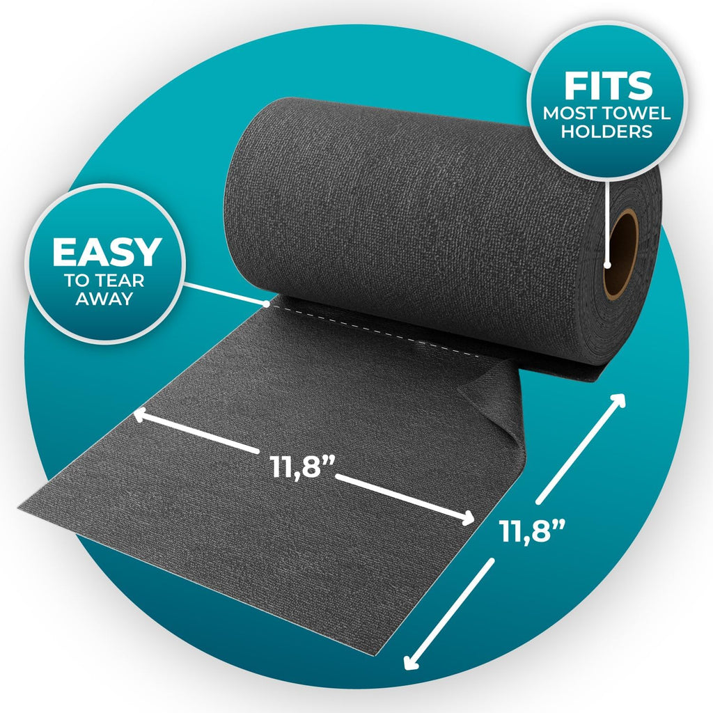 100 Pack Microfiber Cleaning Cloth Roll - Tear Away Reusable Paper Towels Washable, 11.8" Ultra Absorbent Cleaning Supplies for Housekeeping, Cleaning Rags Microfiber Towel, Lint Free Cloth Value Pack
