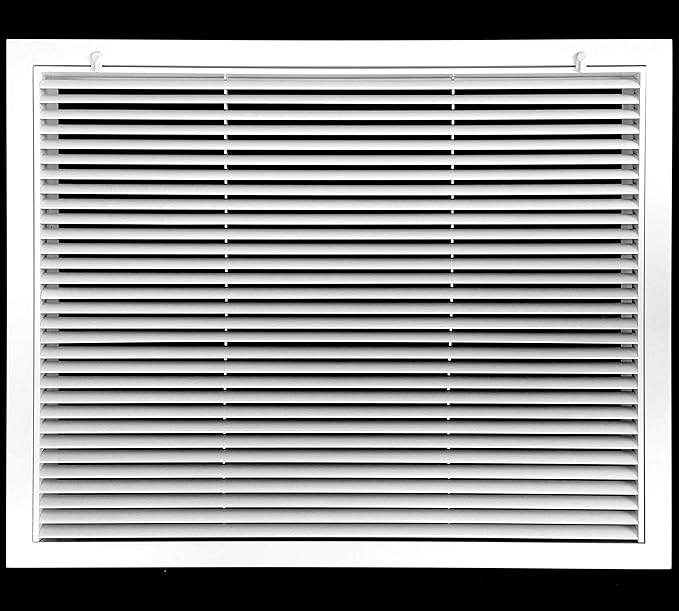 20" X 14" Aluminum Return Filter Grille for 1" Filter - Easy Airflow - Linear Bar Grilles [Outer Dimensions: 22.5w X 16.5h]