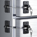 4 Pack Refrigerator Door Lock with Adhesive, No Tools Required, Child Proof Fridge Door Lock for Kids and Pets, Self Adhesive Latch for Freezer, Cabinets, Drawers, Windows (Patent)