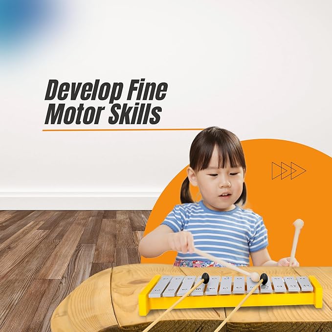12-Note Tuned Xylophone for Toddlers & Kids – Professional Glockenspiel Musical Toy with Mallets, Guidebook & Video Tutorials – Montessori Music Instrument for Ages 3+, Gift-Ready Box