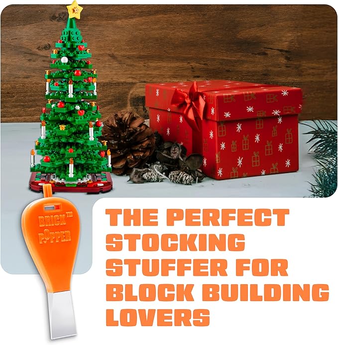 Brick Popper - Separator Tool - World's Fastest Brick Remover for Kids and Adults, Gifts for Ages 6 Year Old and up, Tools Stocking Stuffer (Orange)