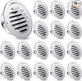 Zonon 18 Pcs Stainless Steel Soffit Vents 4 Inch Round Dryer Vent Cover with Mesh Screen for Home Outdoor Bathroom Wall Ceiling Outside Exterior Exhaust (Silver)