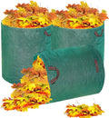 Hugeleaf 3 Pack Reusable Yard Waste Bags, 132 Gallon Extra Large Heavy Duty Lawn and Leaf Bags with Reinforced Handles, Standable Yard Bags for Lawn Leaves and Waste Collection