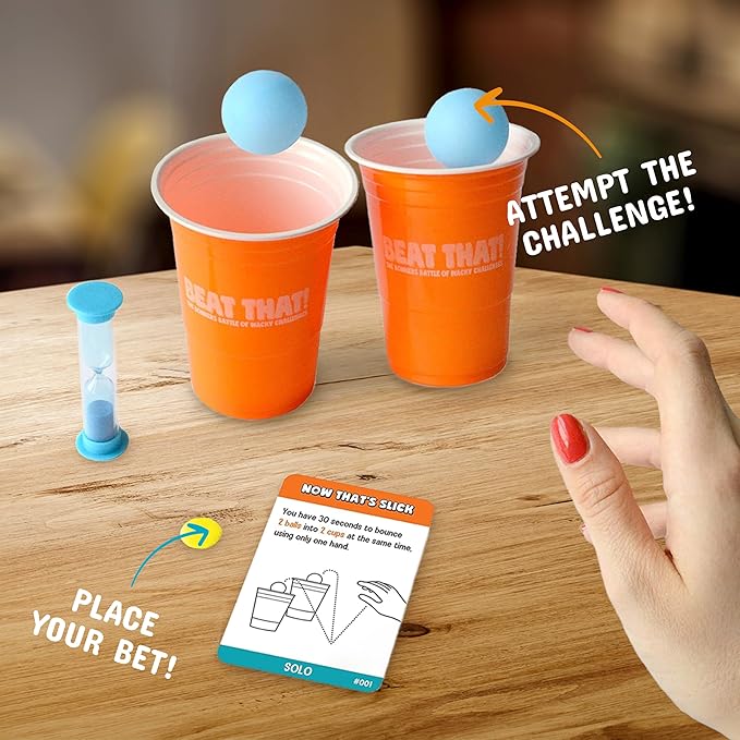 Gutter Games Beat That! - The Bonkers Battle of Wacky Challenges [Family Party Game for Kids & Adults]