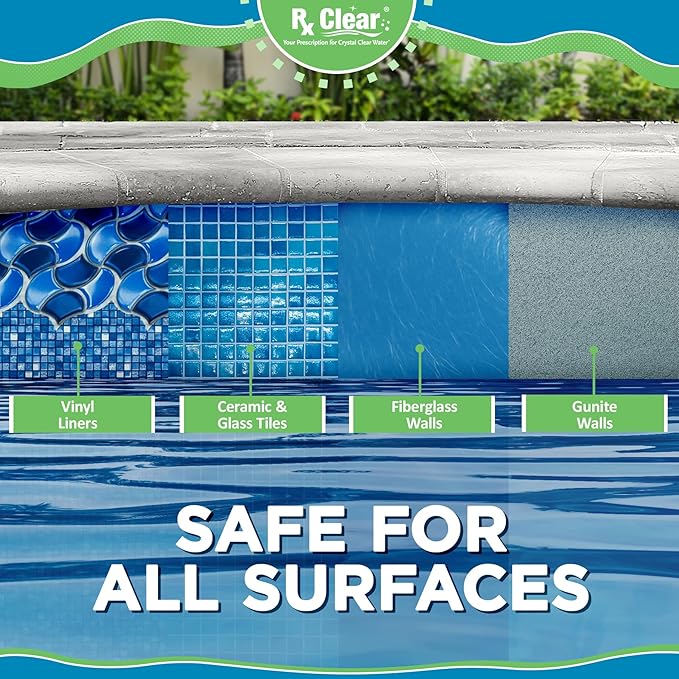 Rx Clear 1" Inch Chlorine Tabs | 100 Pounds | Use Tablets as Bactericide, Algaecide, & Disinfectant in Swimming Pools | Stabilized, Long Lasting, Slow Dissolving, & UV Protected (2 x 50 LB Buckets)