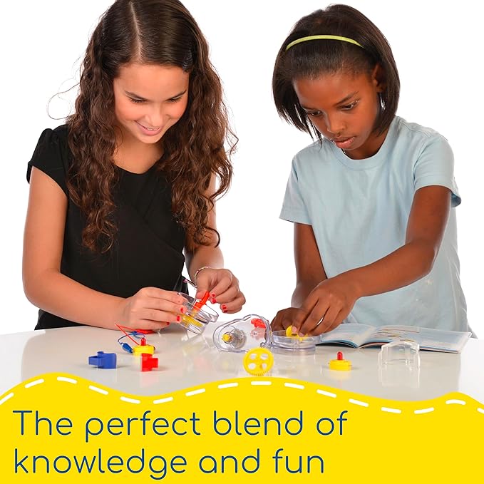 Thames & Kosmos Motors & Generators Science Kit | 25 Guided STEM Experiment Lessons | 48 Page Color Student Guide | Grades 3-6 | Ages 8+ | Play & Learn | Parents' Choice Silver Award Winner